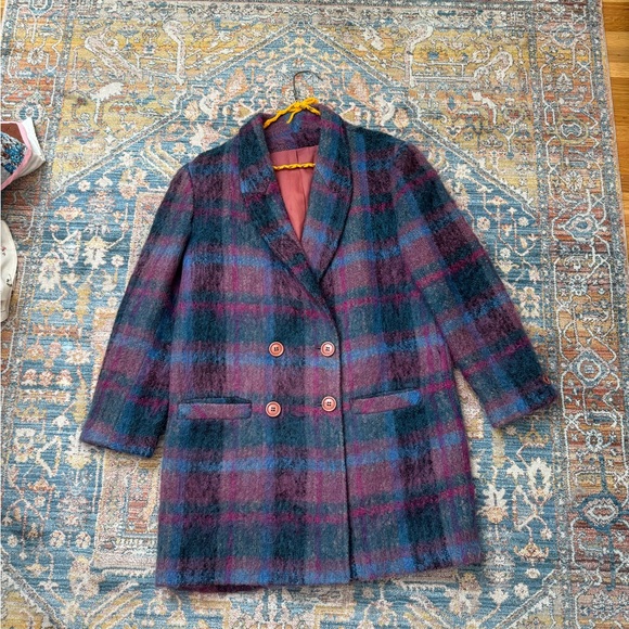 Vintage Plaid Wool Blazer - Picture 1 of 7